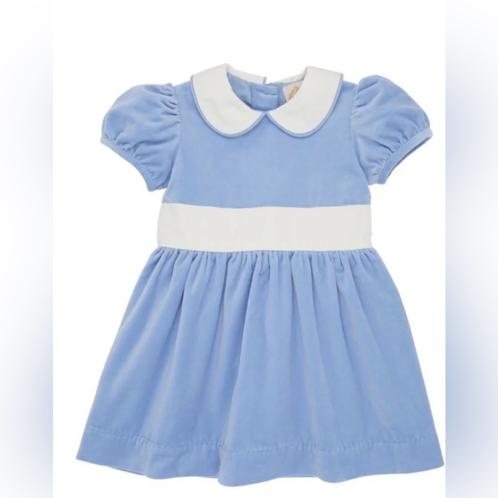 The Beaufort Bonnet Company Light Blue and White Formal Dress